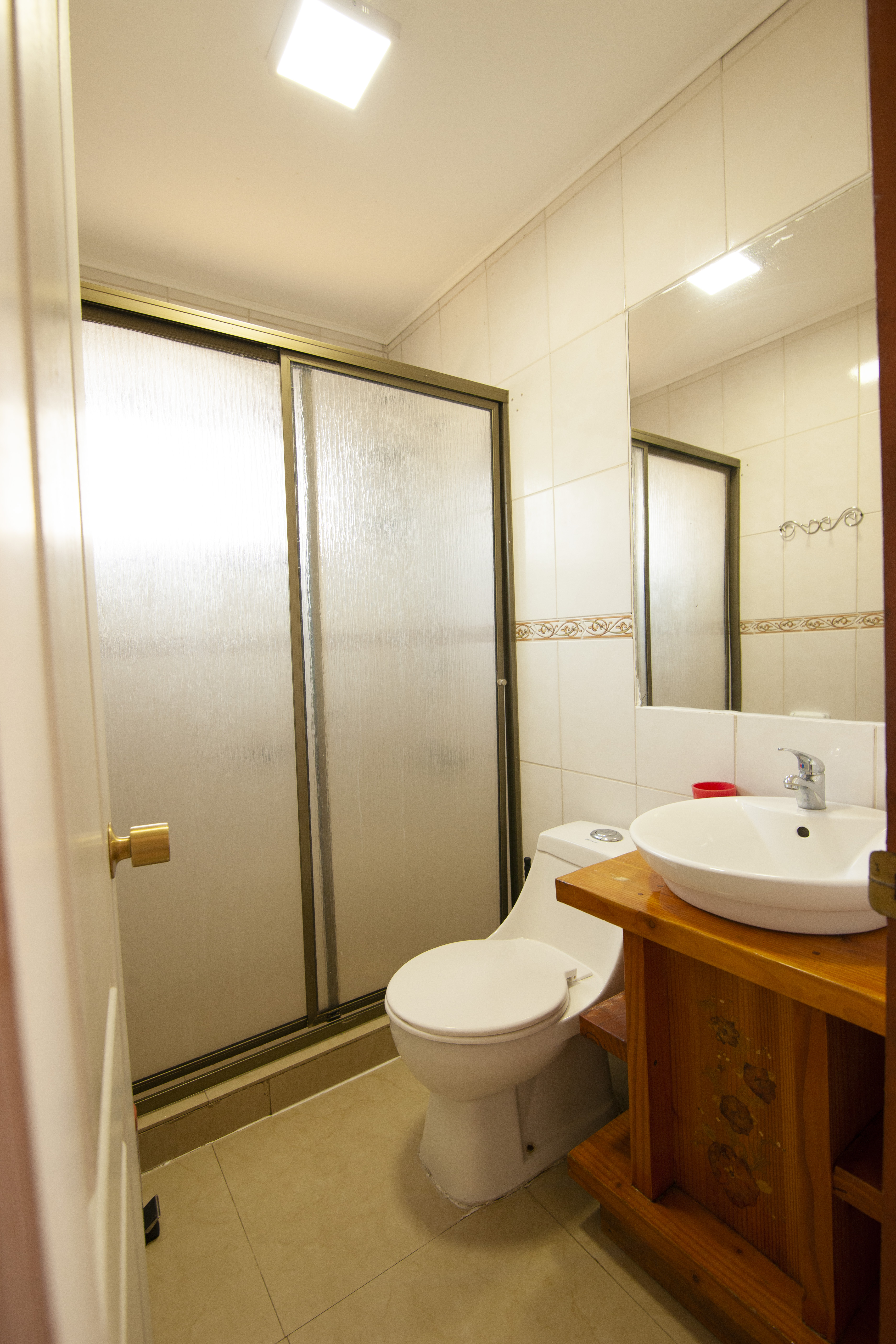 Dormitorio cabaña grupal Omilén